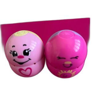 Vtg. Fisher Price Set Of 2 Weebles Wobble But They Don't Fall Down Roly Polys